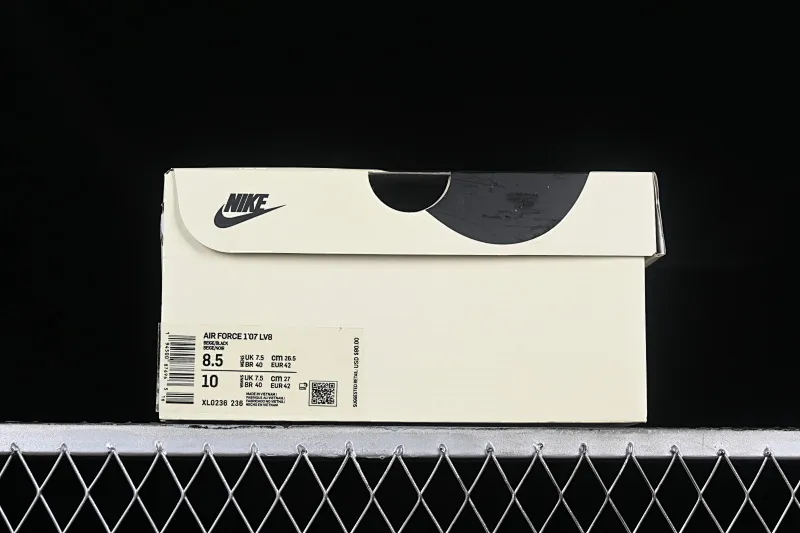 All categories Nk Air Force 1 Air Force series Nk Air Force 1 Mid Air Force mid-top Nk Air Force 1'07 Mid Beige and black two-color bottom Starry Air Force One mid-top casual sneakers XL0236-236